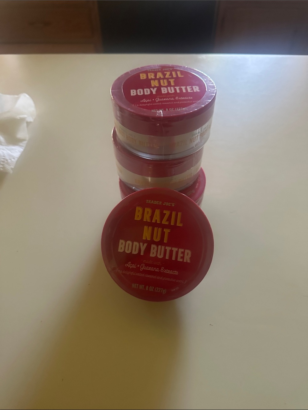 Trader Joe's Brazil Nut Body Butter - Red Jar Lot of 4